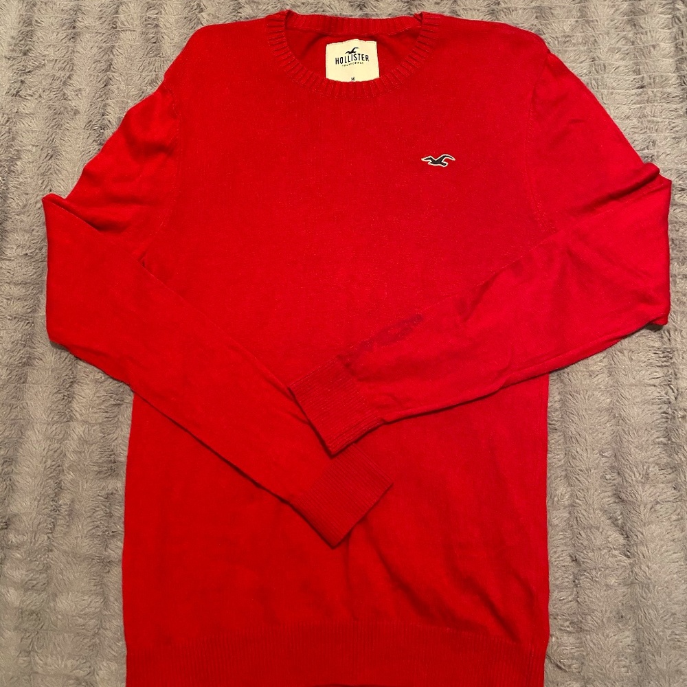 Hollister Men's Red Cardigan